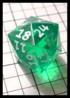 Dice : Dice - 24D - Gamescience Green Transparent - FA collection buy Dec2010